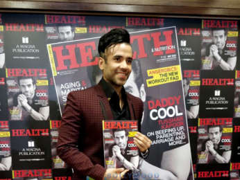 Tusshar Kapoor snapped unveiling the latest issue of a Health & Nutrition magazine