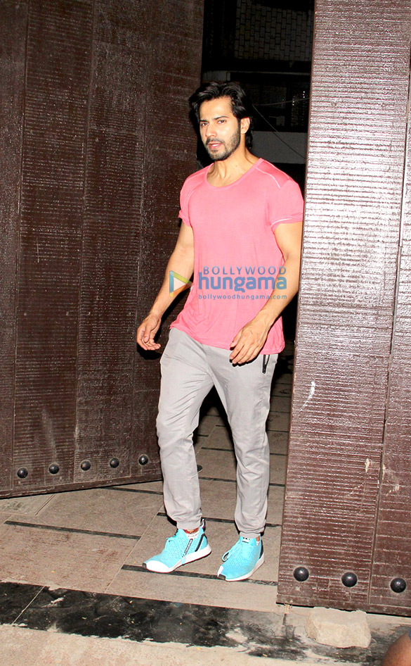 Varun Dhawan snapped at the gym