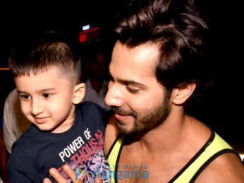 Varun Dhawan snapped at the gym