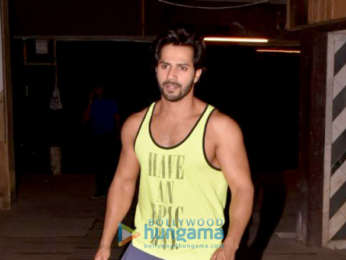Varun Dhawan snapped at the gym
