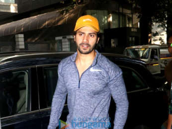Varun Dhawan spotted at the gym in Bandra