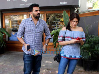 Zahir Khan and Sagarika Ghatge spotted at a suburban restaurant