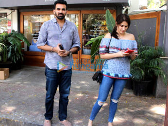 Zahir Khan and Sagarika Ghatge spotted at a suburban restaurant