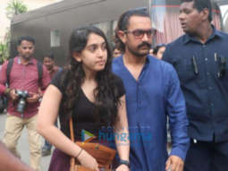 Aamir Khan snapped with his daughter Ira Khan in Mumbai