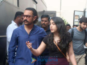 Aamir Khan snapped with his daughter Ira in Mumbai