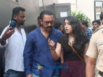 Aamir Khan snapped with his daughter Ira in Mumbai