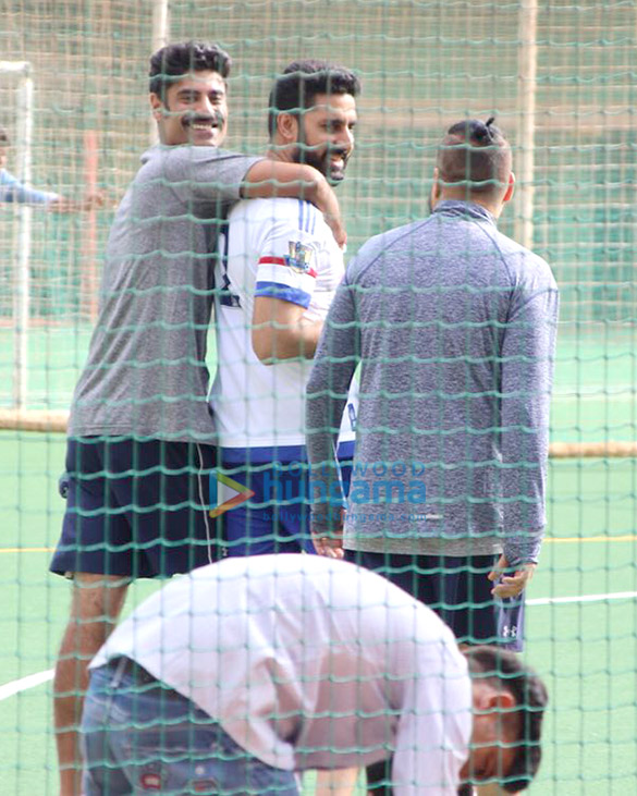 abhishek bachchan and others snapped during a football match 4