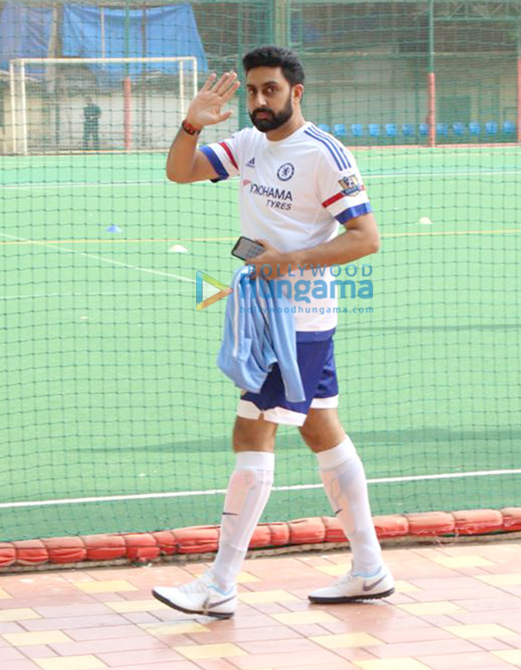 abhishek bachchan and others snapped during a football match 6