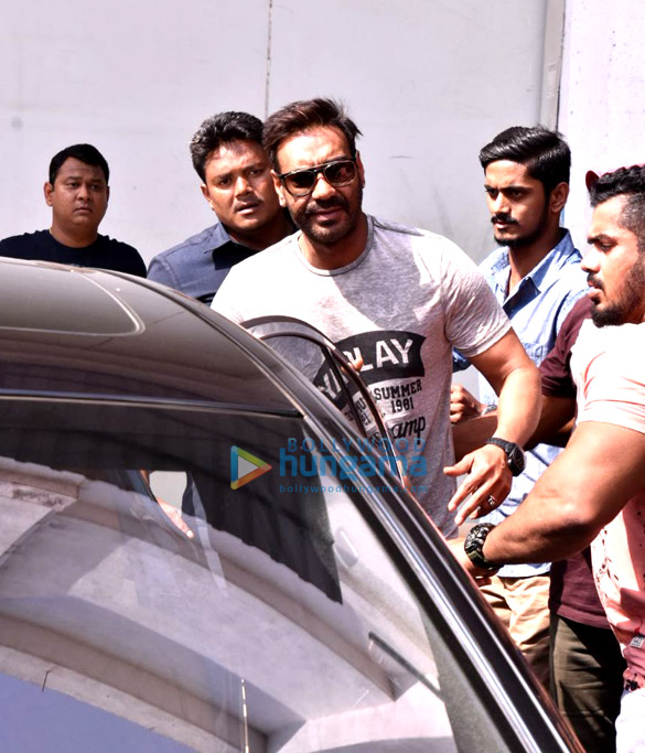 Ajay Devgn snapped on his film sets Ajay Devgn snapped on his film sets
