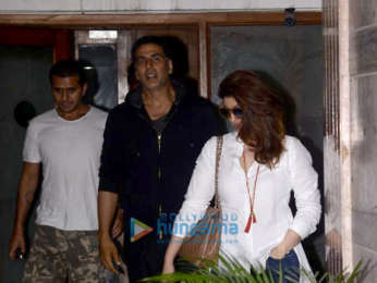 Akshay Kumar and Twinkle Khanna snapped at Ritesh Sidhwani's office