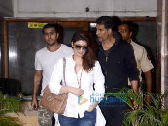 Akshay Kumar and Twinkle Khanna snapped at Ritesh Sidhwani's office