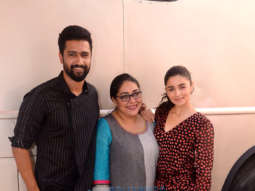 Alia Bhatt, Vicky Kaushal and Meghna Gulzar snapped promoting their film Raazi