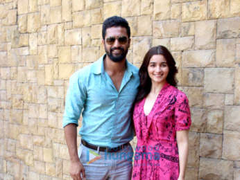 Alia Bhatt and Vicky Kaushal snapped at a media meet promoting their film Raazi
