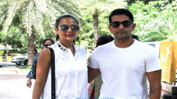 Amrita Arora snapped with her husband at Yauatcha in BKC