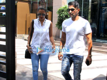Amrita Arora snapped with her husband at Yauatcha in BKC