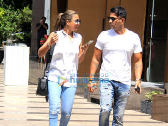 Amrita Arora snapped with her husband at Yauatcha in BKC