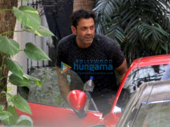 Bobby Deol dubs for Race 3 at Sunny Super Sound in Mumbai