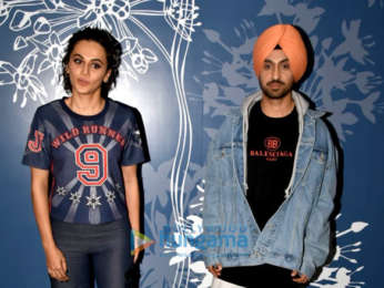 Diljit Dosanjh and Taapsee Pannu sanpped at the Sony Pictures preview theatre