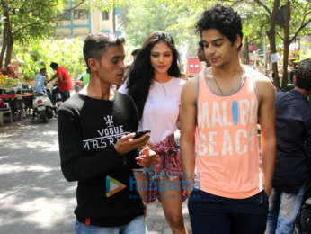 Nimrat Kaur, Ishaan Khatter and Malavika Mohanan at The Kitchen Garden