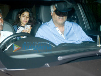 Janhvi Kapoor, Boney Kapoor spotted at Arjun Kapoor's residence in Juhu