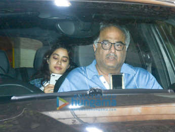 Janhvi Kapoor, Boney Kapoor spotted at Arjun Kapoor's residence in Juhu