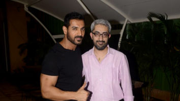 John Abraham and Abhishek Sharma snapped doing media interviews to promote Parmanu – The Story of Pokhran