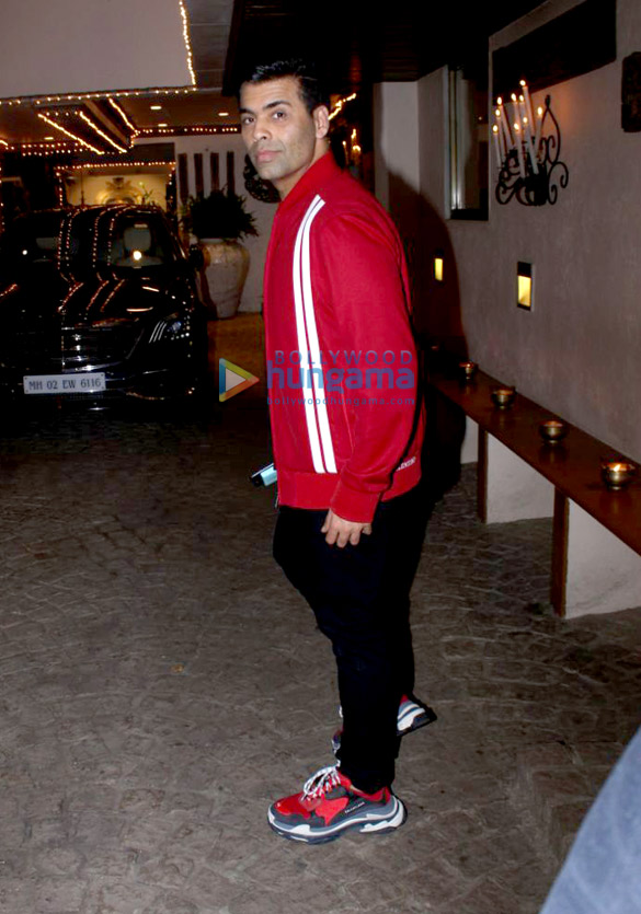 karan johar jacqueline fernandez arjun kapoor and others spotted at sonam kapoors house in juhu 10
