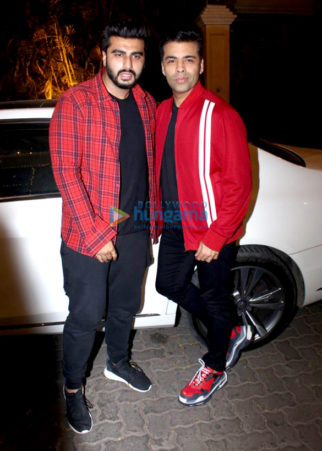 Karan Johar, Jacqueline Fernandez, Arjun Kapoor and others spotted at Sonam Kapoor’s house in Juhu
