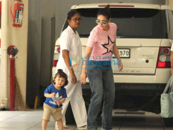 Kareena Kapoor Khan snapped with Taimur Ali Khan at her mother's residence
