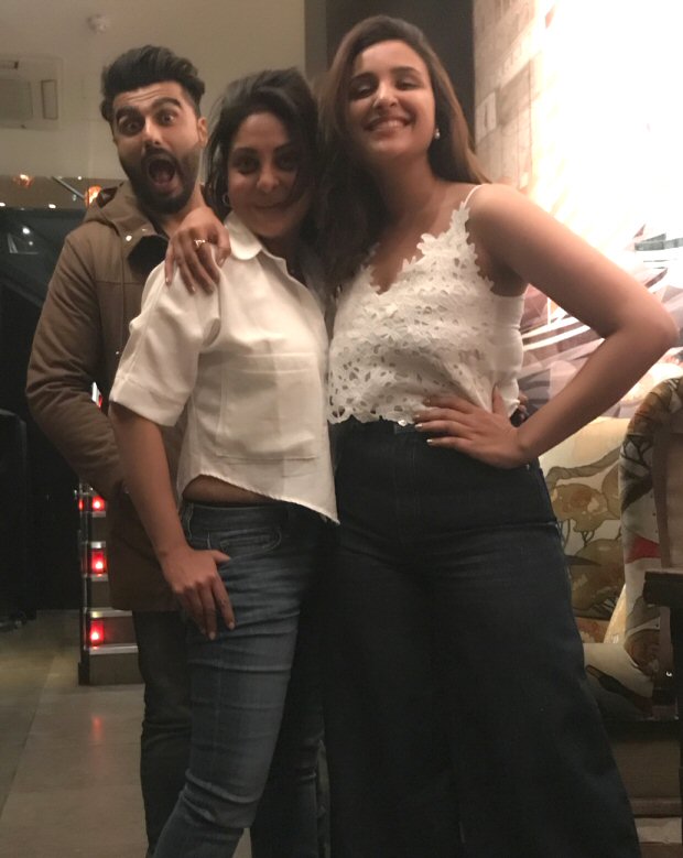 Namaste England co-stars Parineeti Chopra and Arjun Kapoor celebrate Shefali Shah's birthday in London