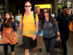 Preity Zinta and Gene Goodenough snapped at the airport