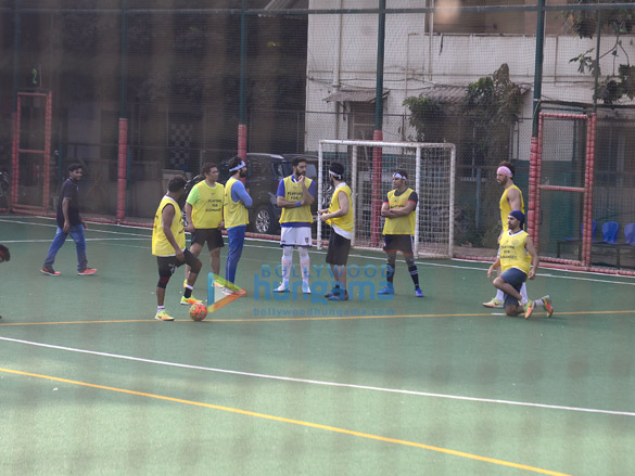 ranbir kapoor abhishek bachchan and others snapped during a football match 4