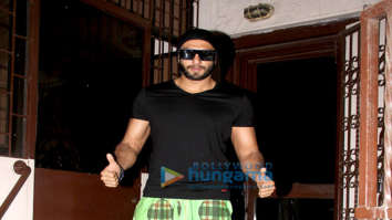 Ranveer Singh snapped at a recording studio in Bandra