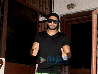 Ranveer Singh snapped at a recording studio in Bandra