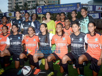 Sagarika Ghatge snapped promoting her film Monsoon Football