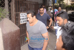 Salman Khan snapped outside a recording studio in Bandra