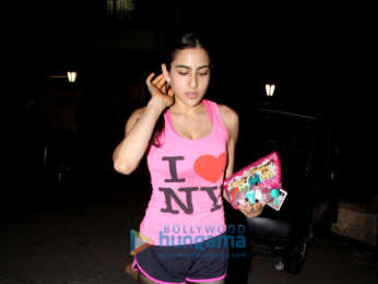 Sara Ali Khan snapped outside her Yoga classes