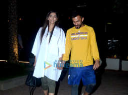Sonam Kapoor Ahuja and Anand Ahuja spotted post dinner in Bandra