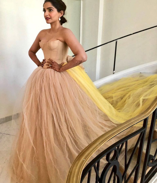 Sonam Kapoor in Vera Wang at Cannes 2018