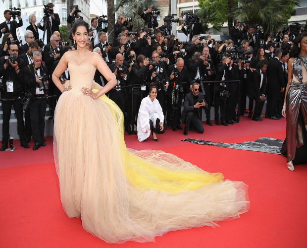 Sonam Kapoor on the red carpet at Cannes 2018