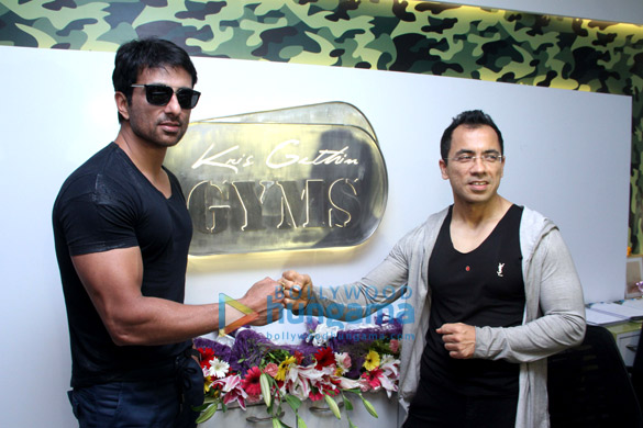 Sonu Sood snapped at fitness bash in Kris Gethins Gym