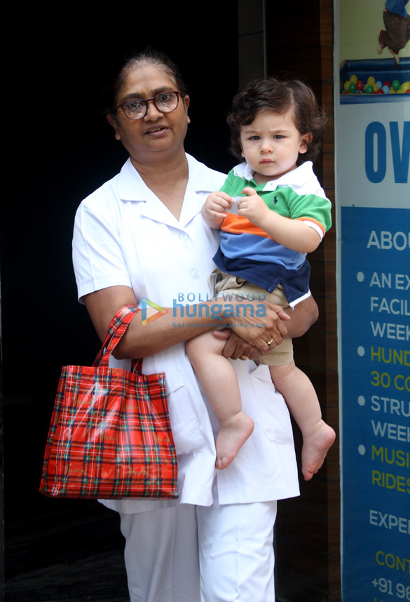 Taimur Ali Khan snapped outside his play school Taimur Ali Khan snapped outside his play school