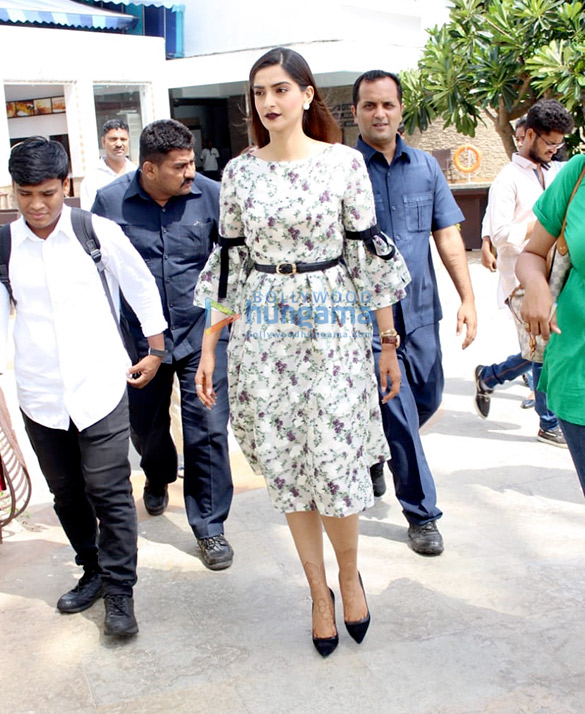 the cast of film veere di wedding snapped during media interview at sun n sand in juhu 1