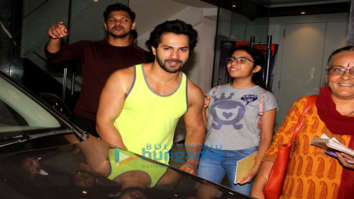 Varun Dhawan spotted at gym Khar