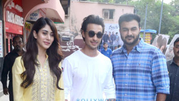 Aayush Sharma and Warina Hussain snapped at the teaser launch of Loveratri