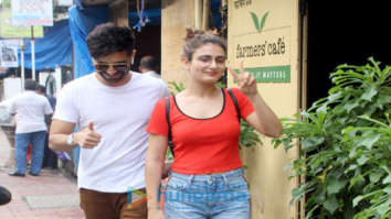 Aparshakti Khurana and Fatima Sana Shaikh snapped at Farmers’ Cafe