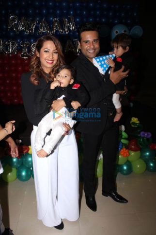 Celebs grace Krushna Abhishek and Kashmera Shah’s kids’ 1st birthday party in Andheri