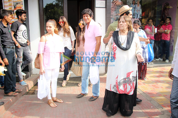 chunky pandey snapped with her family at bastian 1