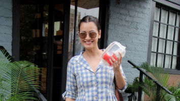 Dia Mirza spotted at a salon in Bandra