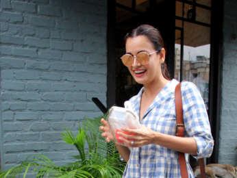 Dia Mirza spotted at a salon in Bandra